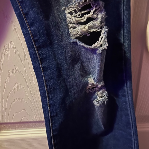 Ripped denim flare jeans - Picture 3 of 5